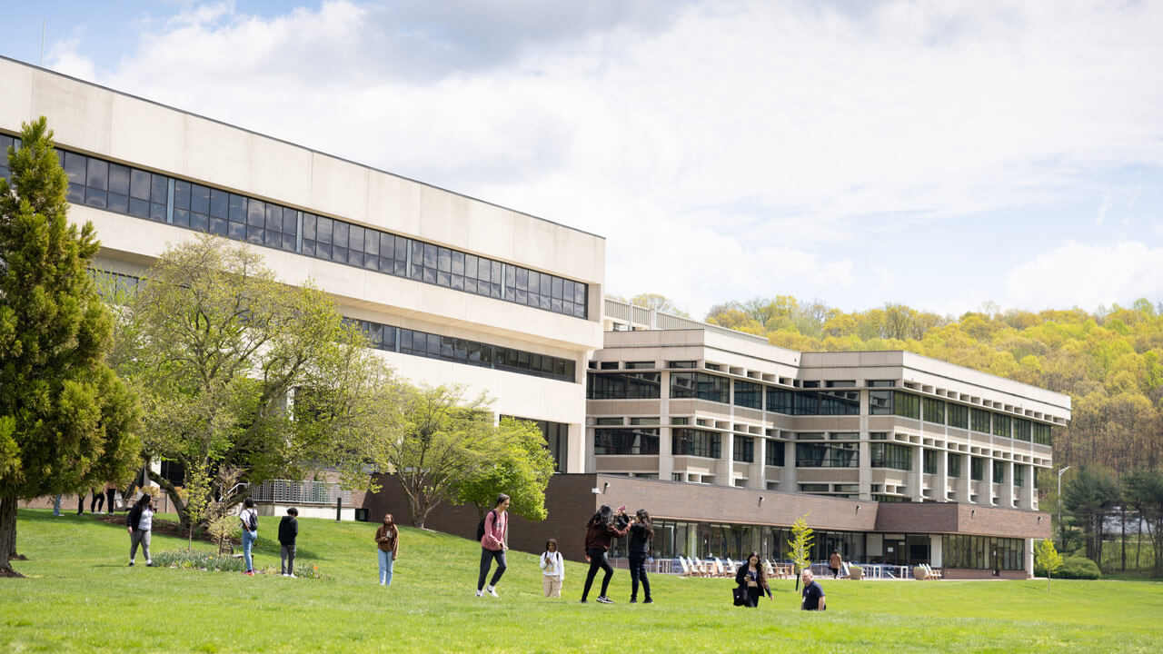 QUADS students walk across the North Haven Campus.